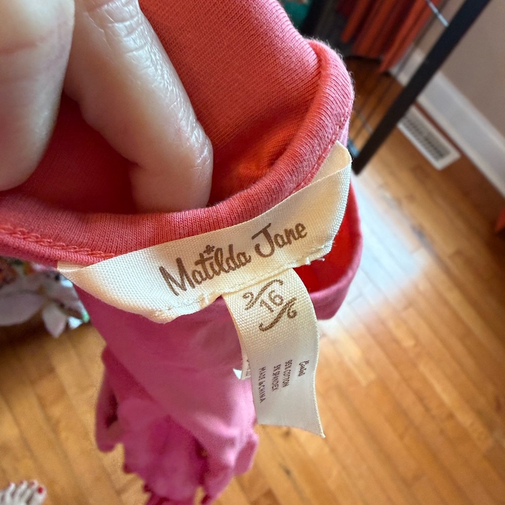 Matilda Jane Rose Pink Long-Sleeve Ruffle Hem Dress - Picture 2 of 2
